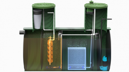 Разработка модели малого локального очистного сооружения АЭР-БИО для переработки высокозагрязненных бытовых стоков на основе аэротенка с аэробным мембранным биофильтром и компрессором для регулируемой аэрации